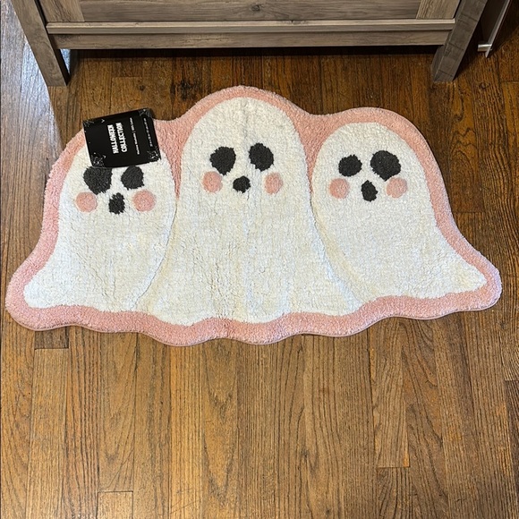 Other - HALLOWEEN Collection Ghost Trio Rug Plush Cotton Accent Rug Pink 20 x 32 NEW